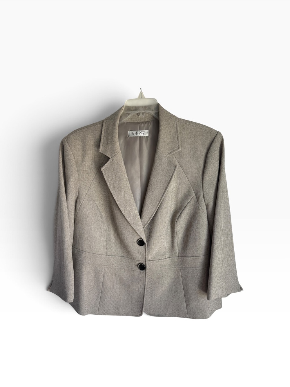 Kasper Women's 20W Light Taupe Two-Button Blazer